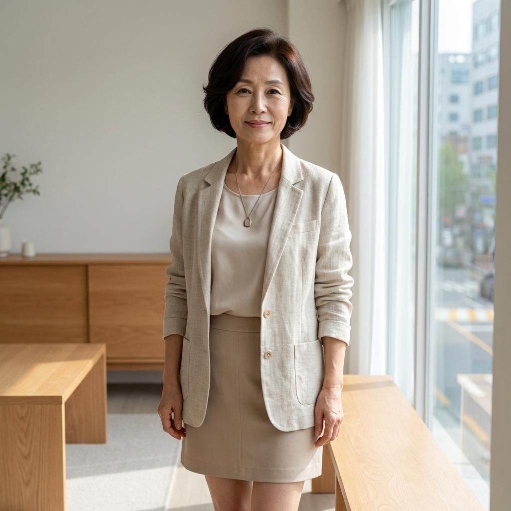 팔뚝살은 커버하고 세련미는 높이는 리넨 가디건 레이어드