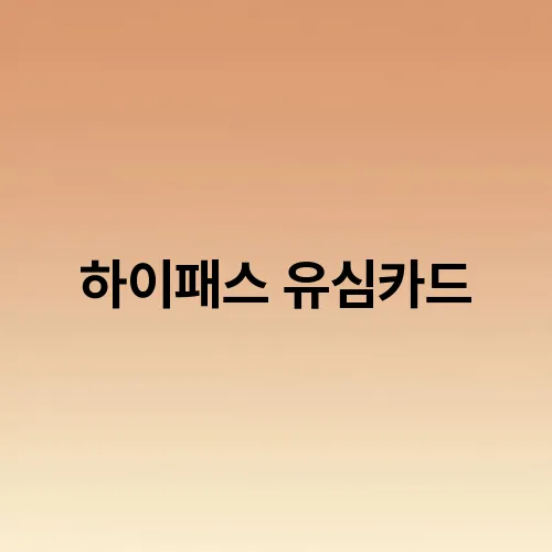 하이패스 유심카드