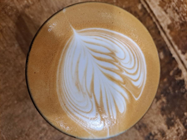 라떼아트 로제타 뒤집어보다