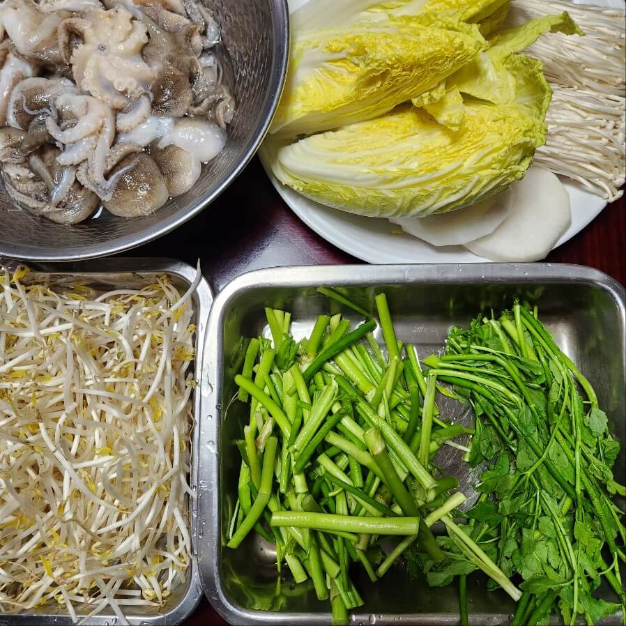 봄 제철 활 주꾸미 샤브샤브 만들기 주꾸미 샤브샤브 손질 요리법