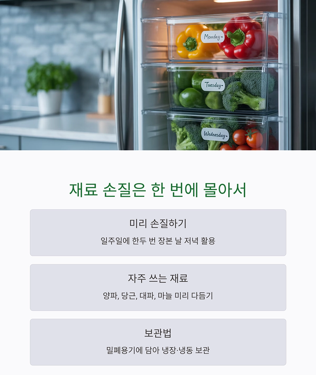 요리 초보자를 위한 주방 시간 단축 꿀팁 모음