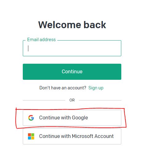 Chap GPT 구글 계정으로 로그인