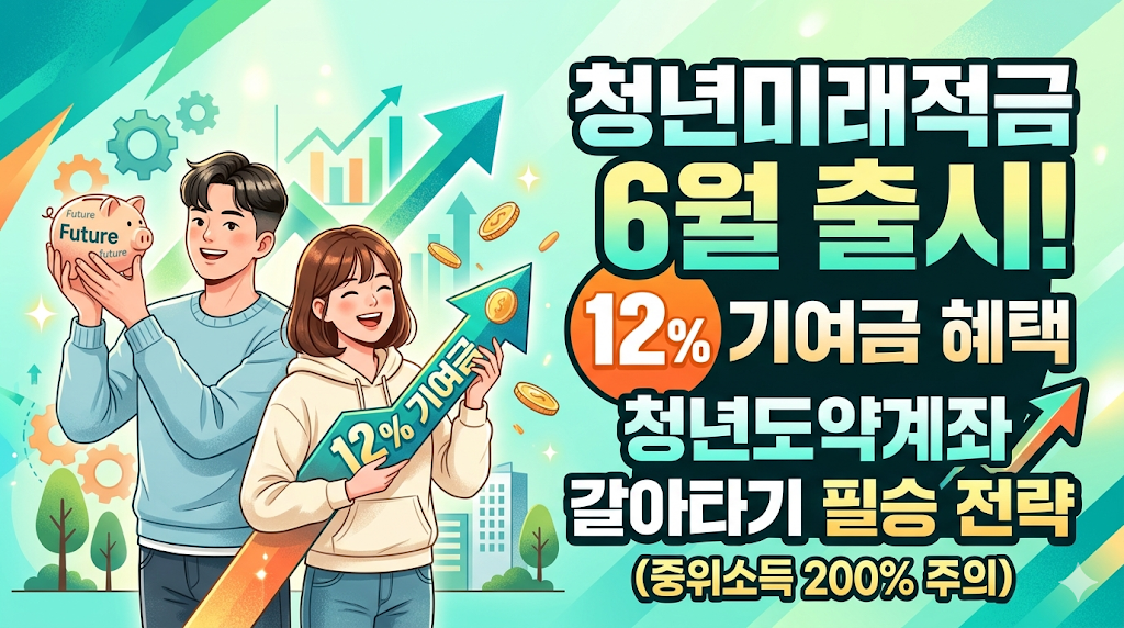 청년미래적금 6월 출시! 12% 기여금 혜택과 청년도약계좌 갈아타기 필승 전략 (중위소득 200% 주의)