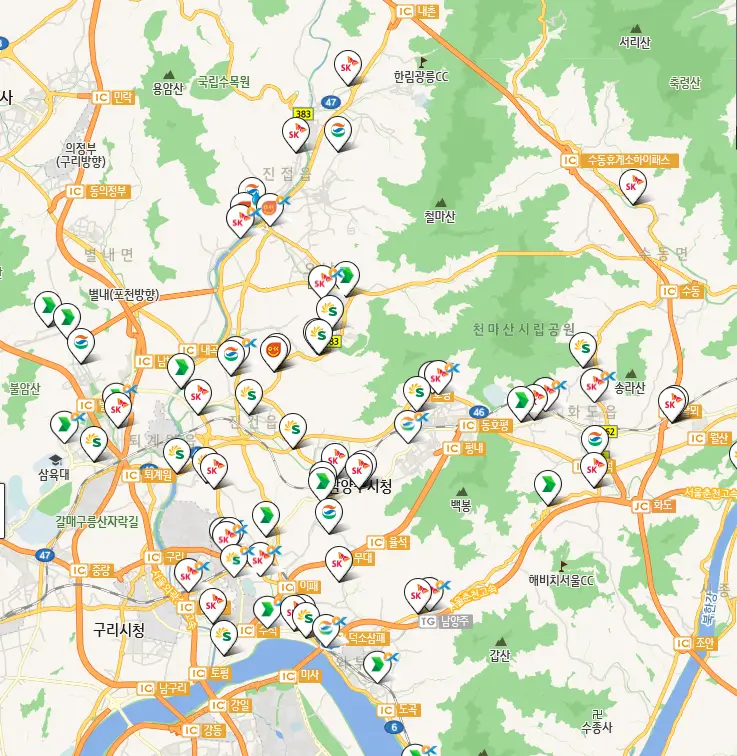 남양주시 세차장 위치