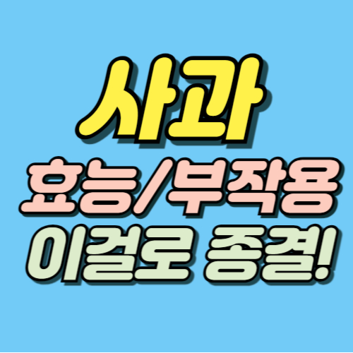 사과 효능 부작용