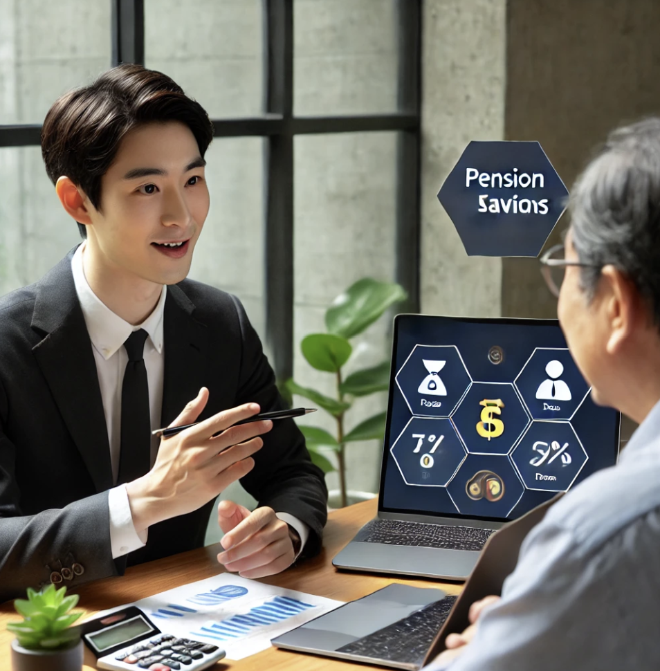 재정전문가가 연금 절세 전략을 설명하는 모습