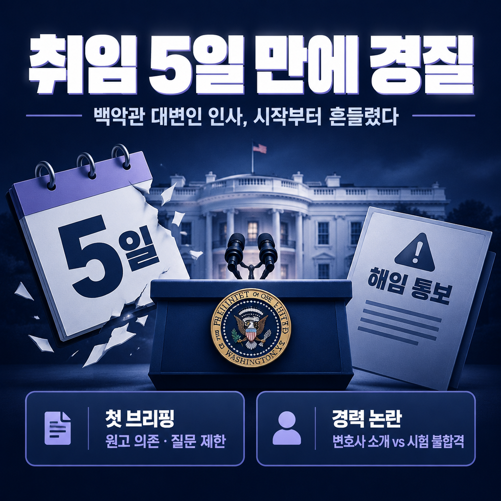 취임 5일 만에 경질