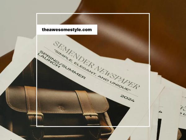 테이블 위에 광고용 주간지가 놓여있다.