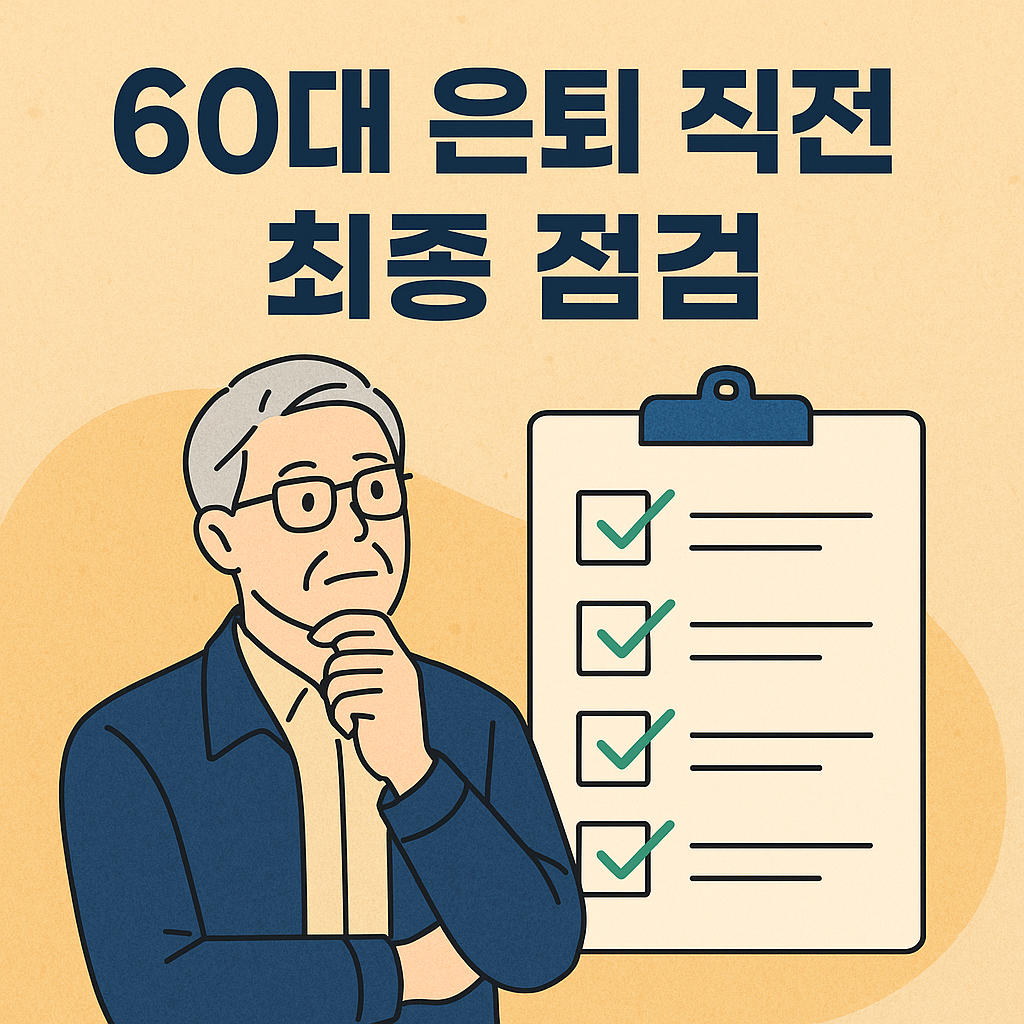 60대 은퇴 직전 최종 점검