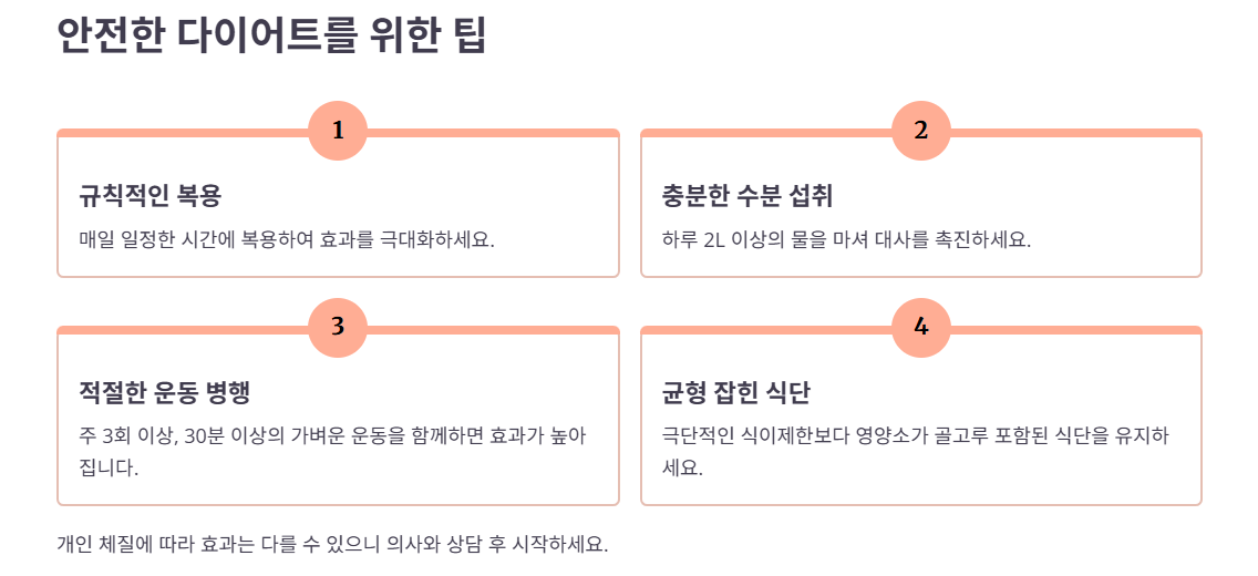 다이어트 시 주의사항 및 전문가 의견