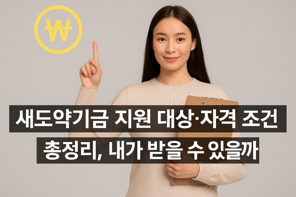 새도약기금 지원 대상·자격 조건 총정리