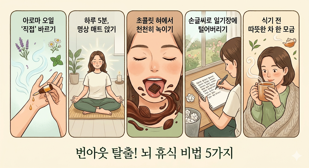 뇌가 보내는 SOS 신호, 번아웃 탈출을 위한 5가지 뇌 휴식 비법