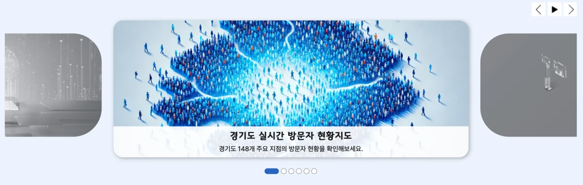 경기도 실시간 방문자 현황지도