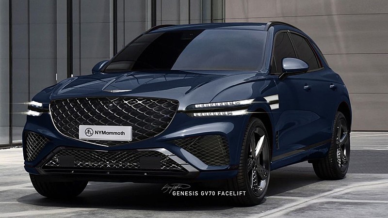 제네시스 &#39;GV70 페이스리프트&#39; 예상도
