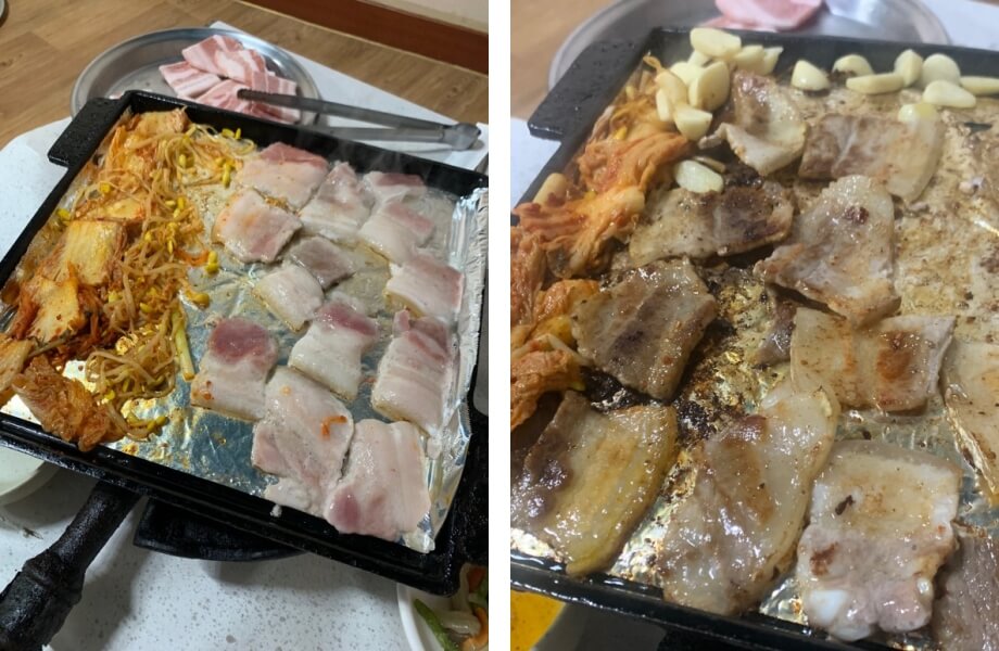 불판위의-고기
