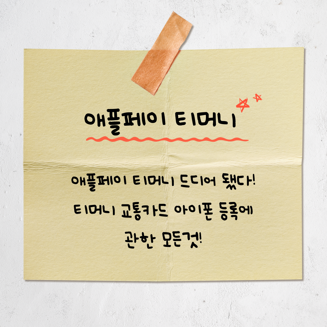 아이폰으로 지하철 찍는 시대! 애플페이 티머니 교통카드 완벽 가이드