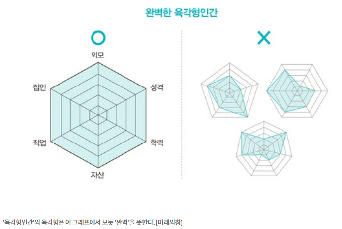 육각형인간 그래프