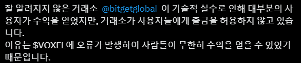 출처 : X. 비트겟 VOXEL 오류