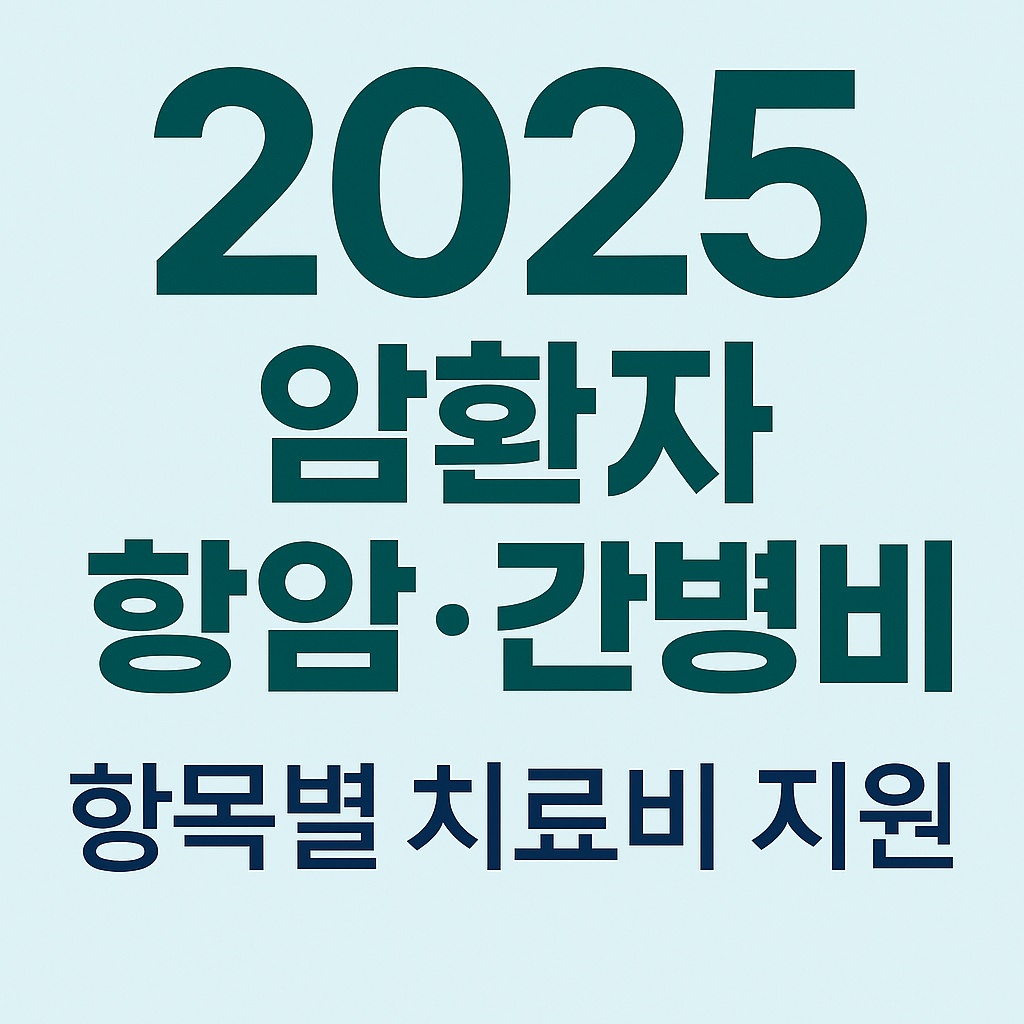 2025 암환자 항암 간병비 항목별 치료비 지원