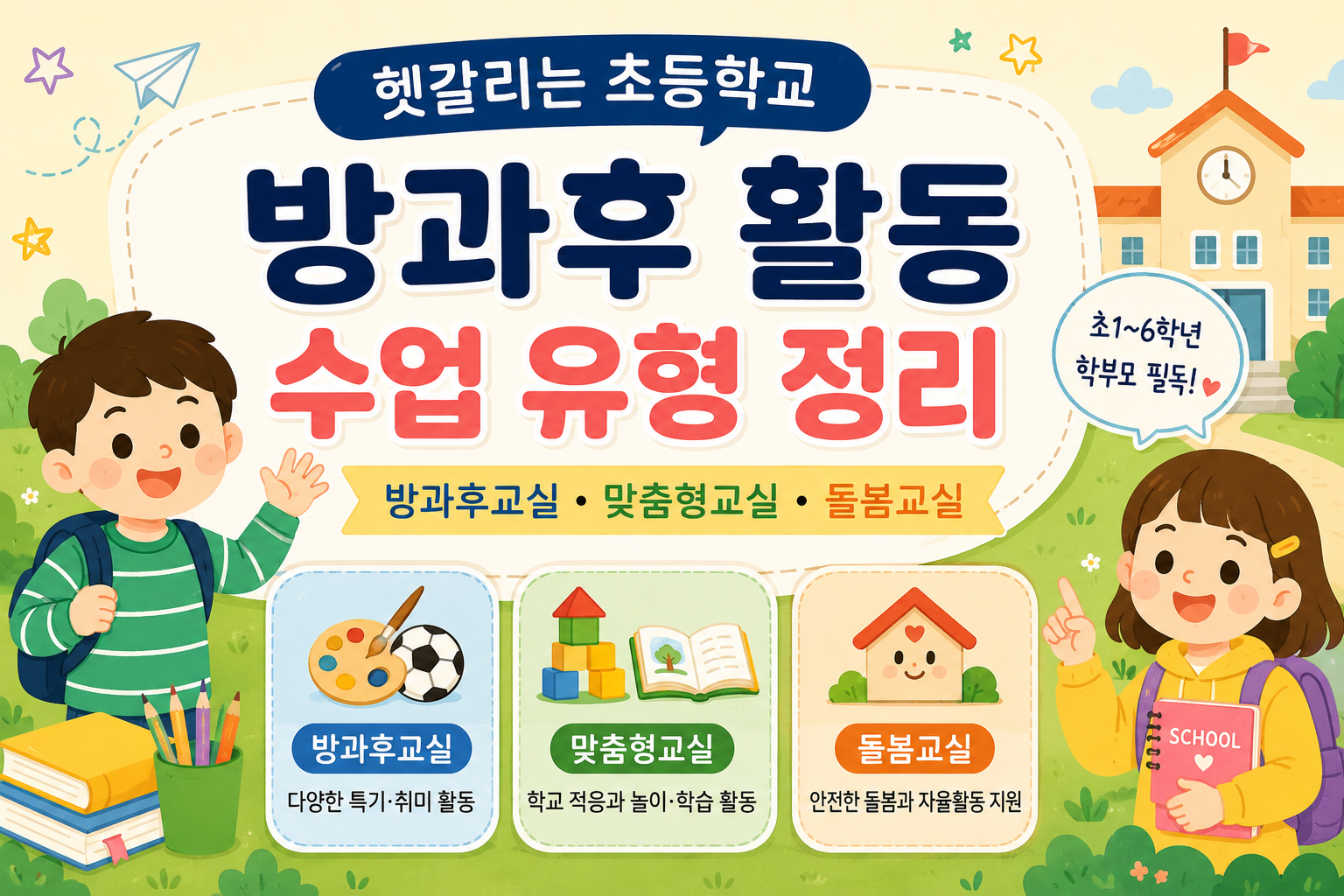 방과후 활동 수업 유형 정리