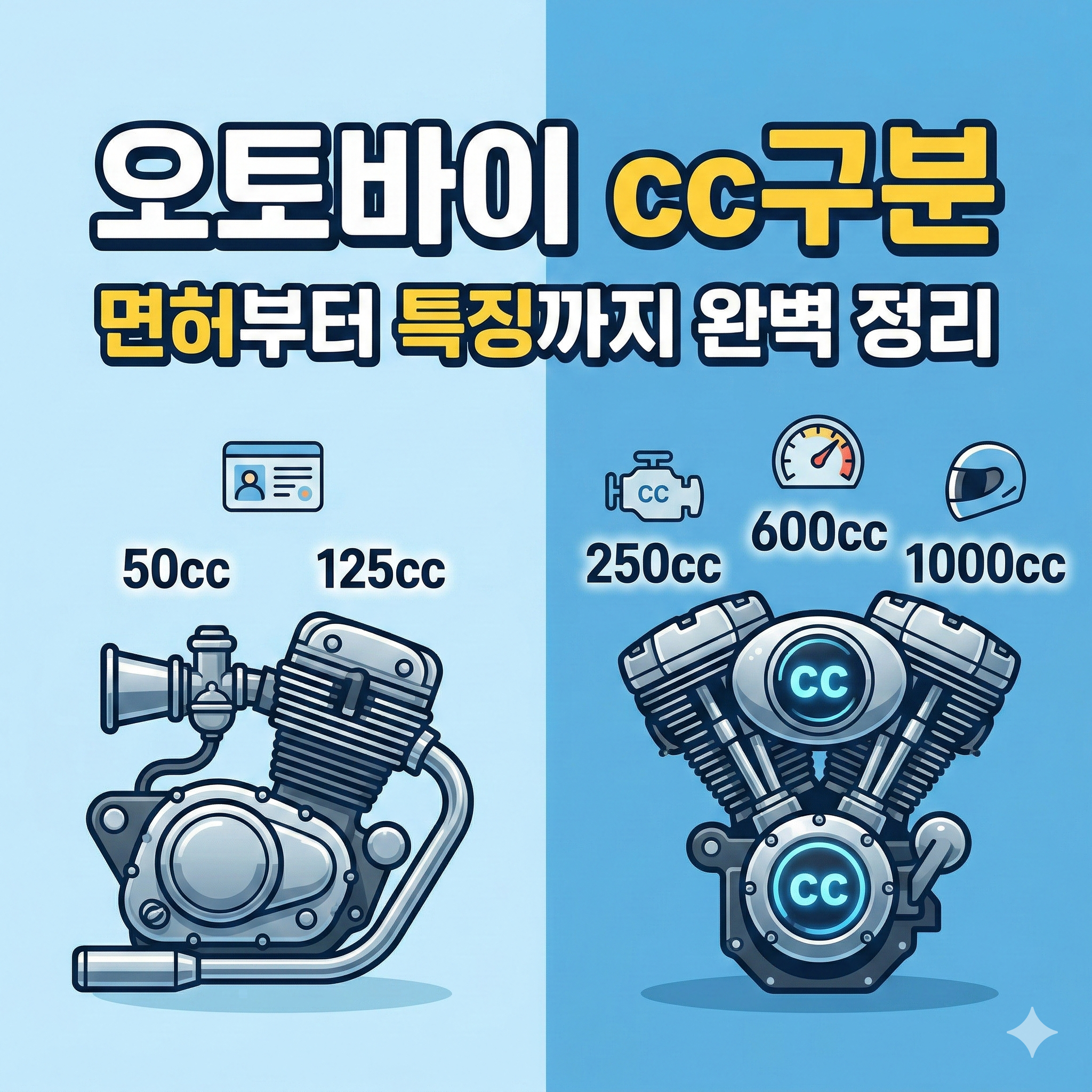 오토바이 cc구분 완벽 가이드: 면허부터 보험료 차이까지 총정리