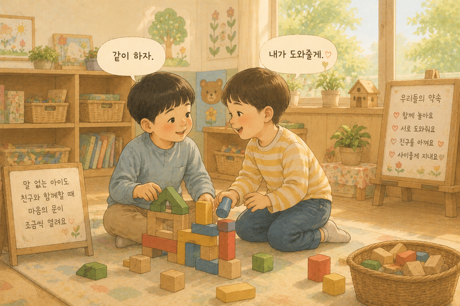 친구와 함께하는 따뜻한 시간