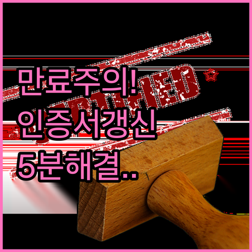 공동인증서 유효기간 확인과 만료 후 ..