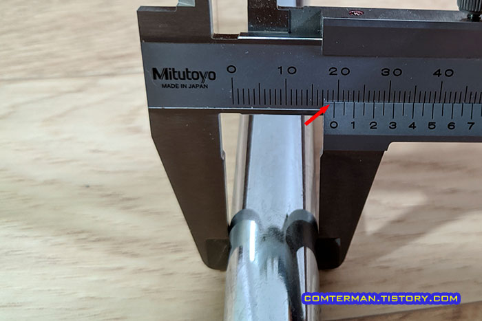스테인레스 봉 직경 버니어캘리퍼스