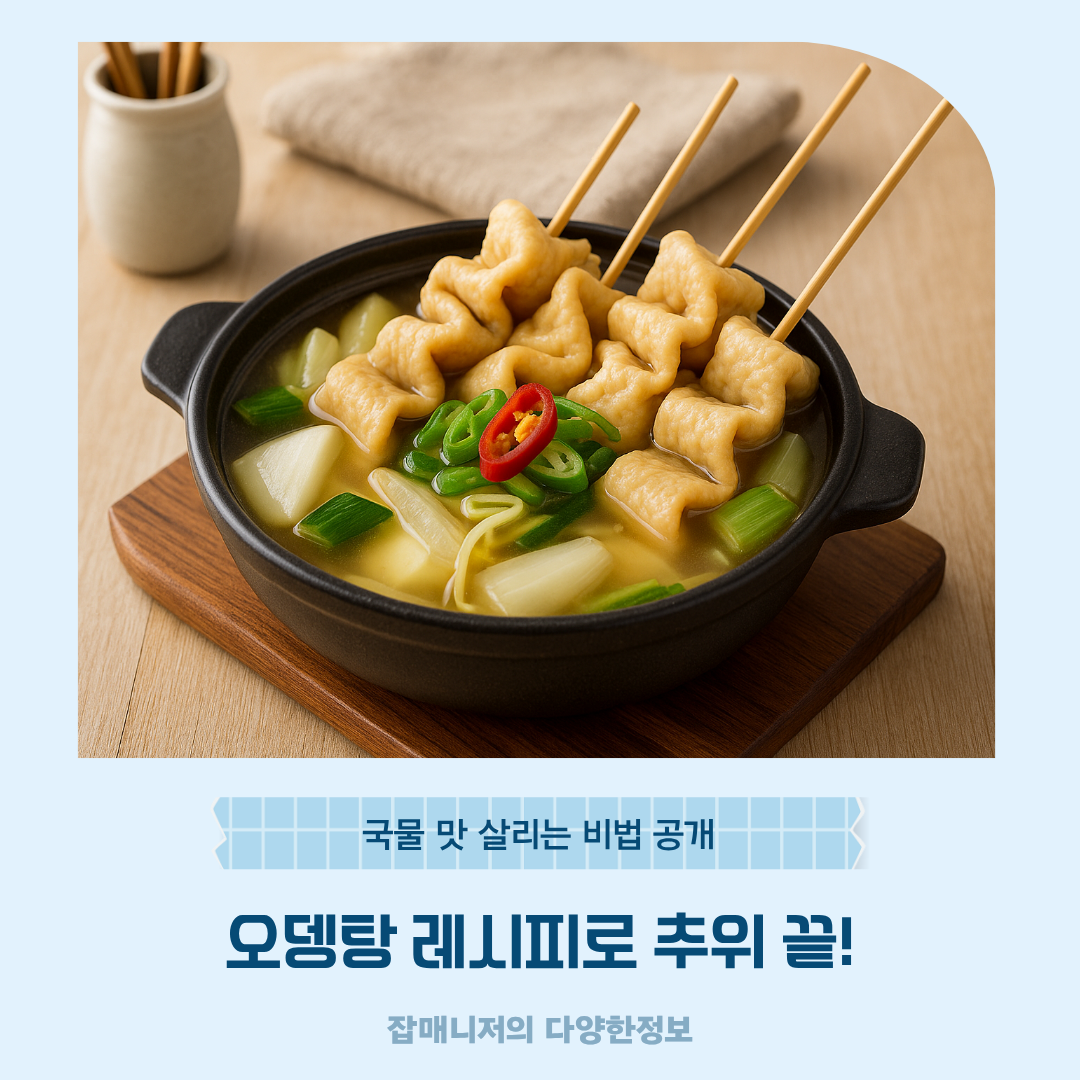오뎅탕 레시피로 추위 끝! 국물 맛 살리는 비법 공개