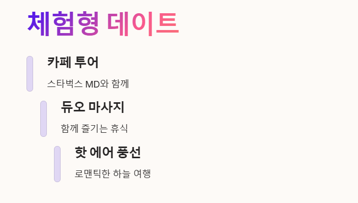 발렌타인데이 선물 체험형 데이트