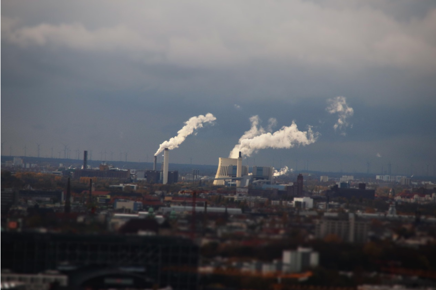 공장, 이산화탄소, 산업 이미지