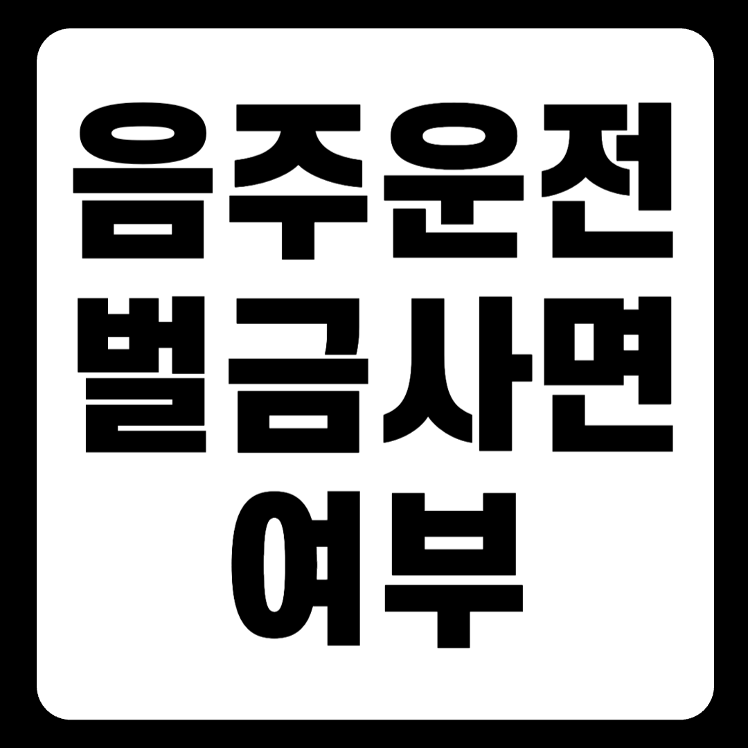 음주운전 벌금도 사면이 가능할까?(+2024)
