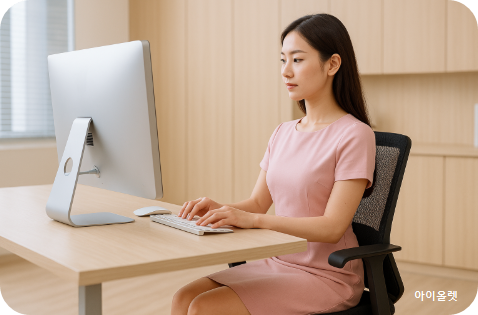 앉은 자세 하나 바꿨을 뿐인데