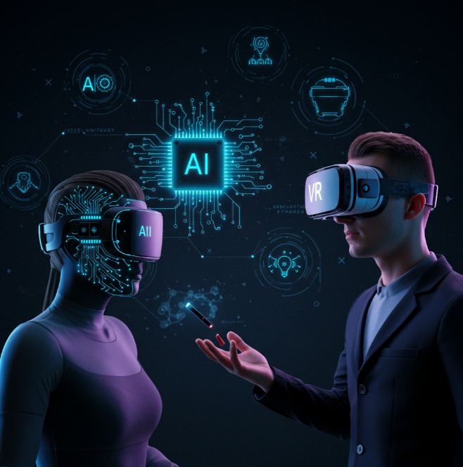 AI와 AR/VR 기술의 융합 관련 사진