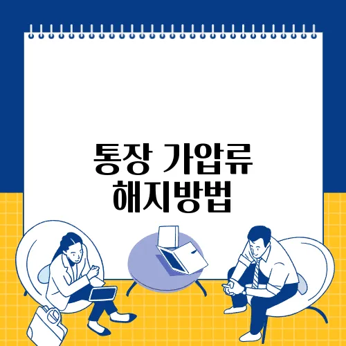 통장 가압류 해지방법