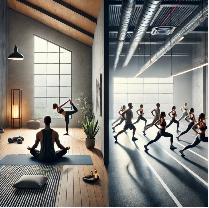 혼자 운동, 함께하는 운동 이미지