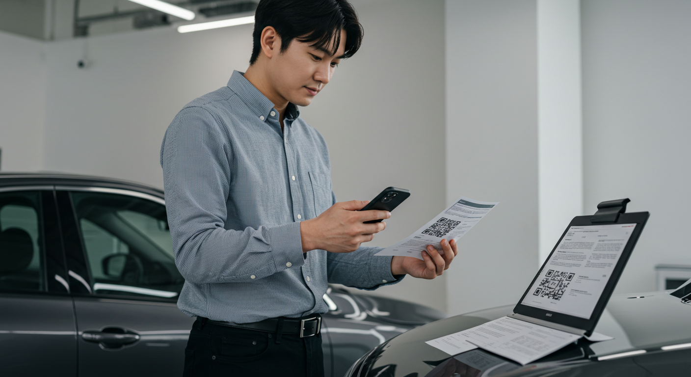 차량 성능&middot;상태 점검 기록부 확인