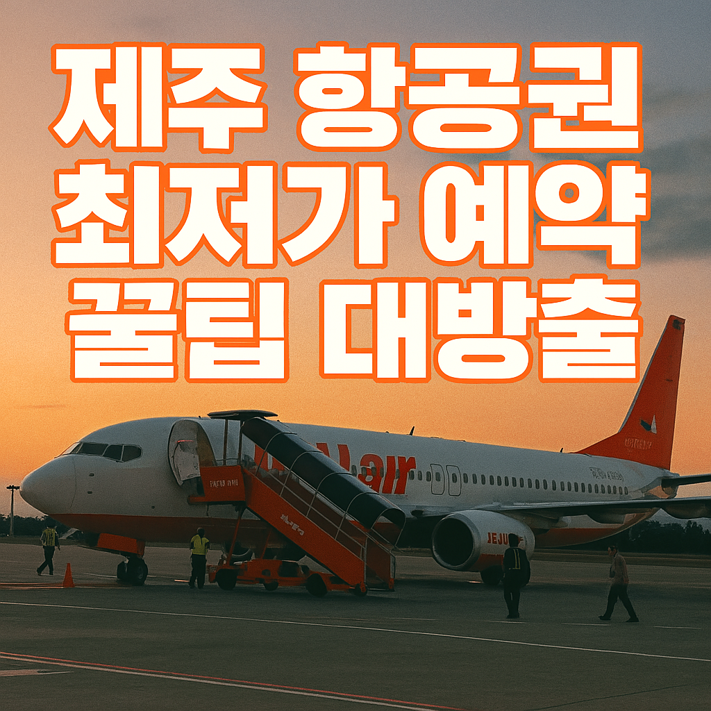 제주 항공권 최저가 예약 꿀팁 대방출