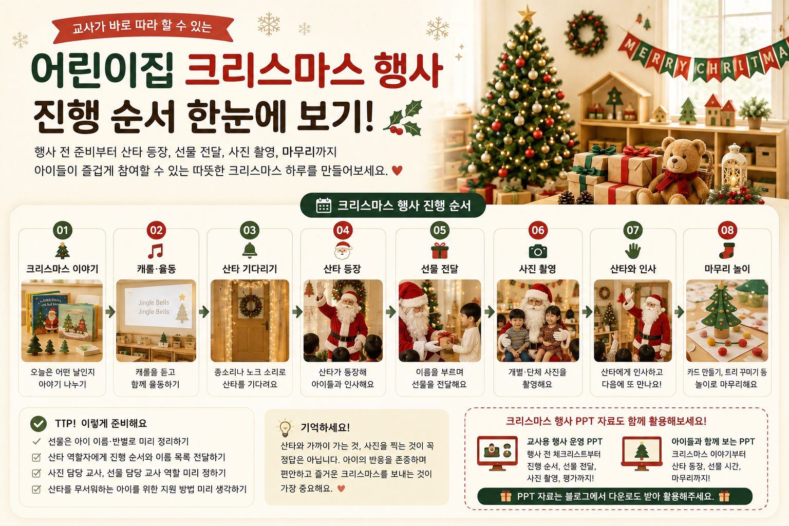 어린이집 크리스마스 행사 진행 순서