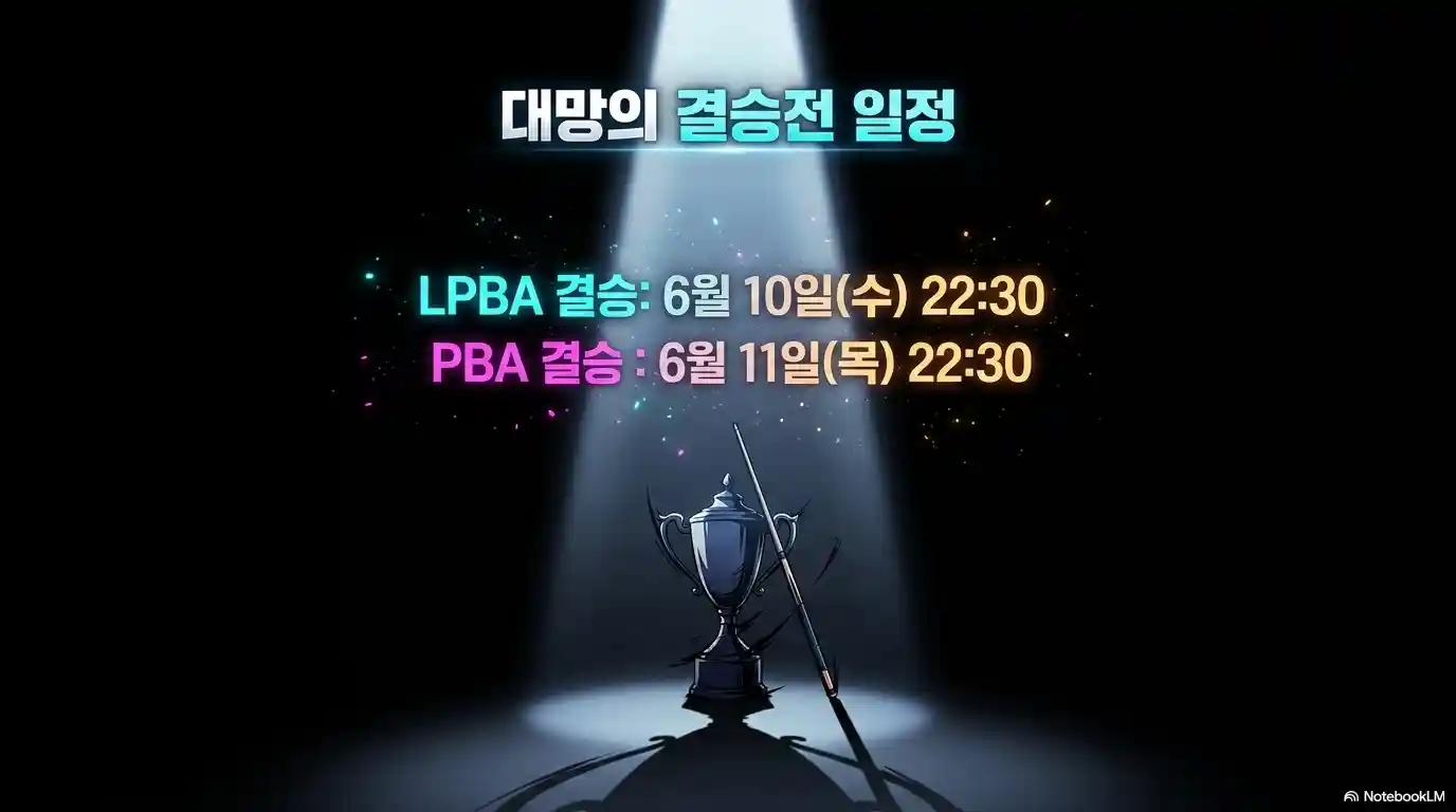 2026 하이원리조트 결승전 일정 - LPBA 결승 6월 10일 수요일 22시 30분 PBA 결승 6월 11일 목요일 22시 30분