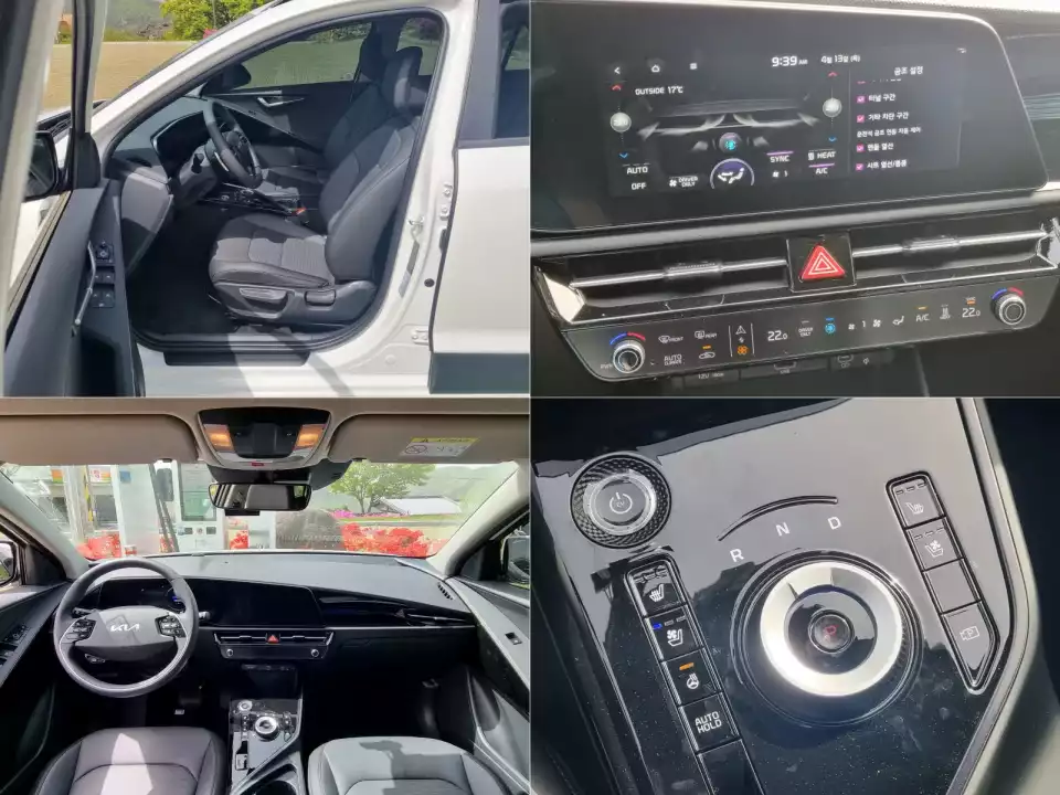 니로 EV 앞좌석 주요 구성을 모았습니다.