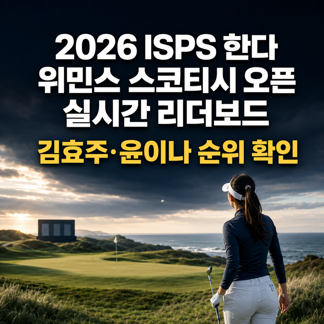 2026 ISPS 한다 위민스 스코티시 오픈 실시간 리더보드|김효주·윤이나 순위 확인