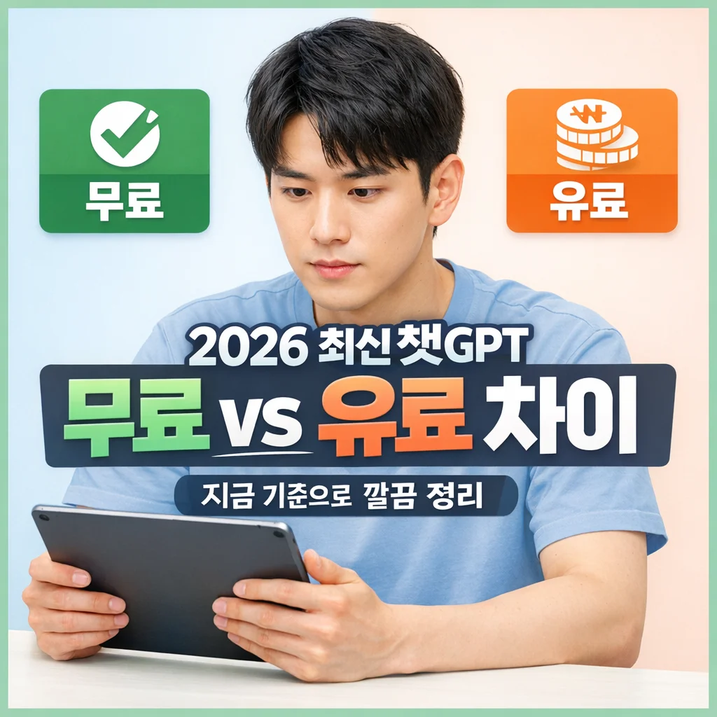 챗GPT 무료 vs 유료 차이 한눈 정리｜돈 내야 하는 사람은 따로 있다