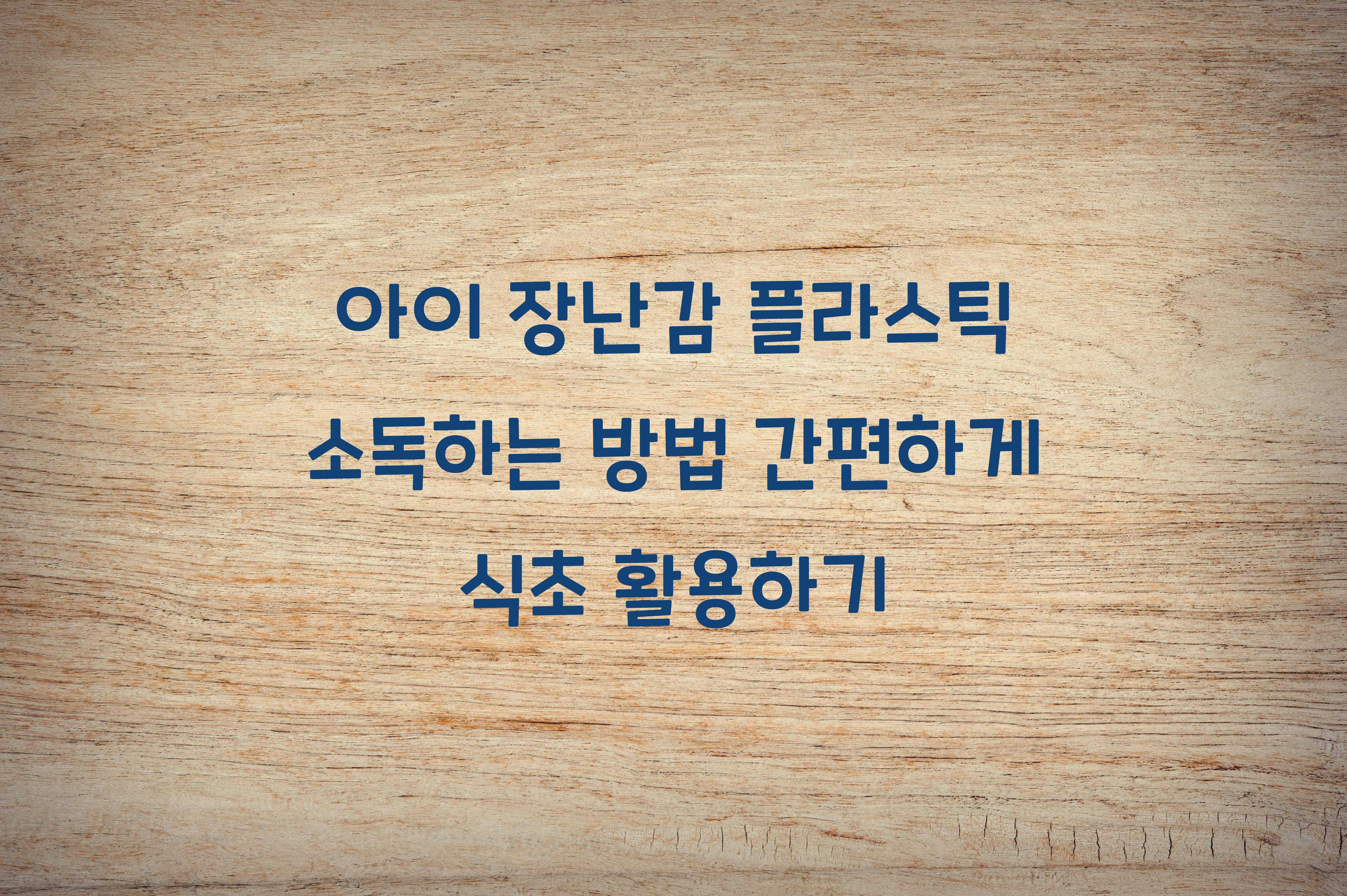 아이 장난감 플라스틱 소독하는 방법