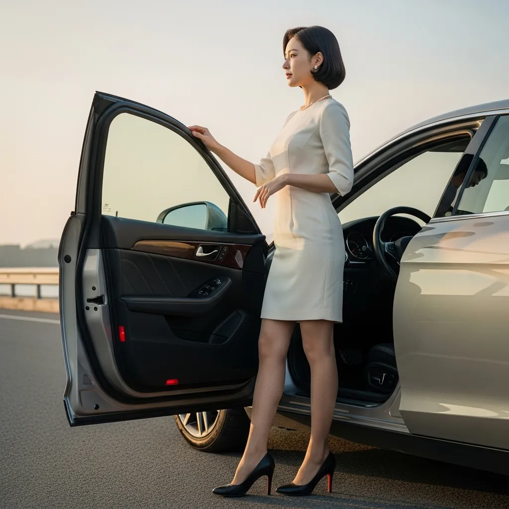 캐나다에서 렌트카 여행을 이제 막 시작하려는 여행자의 모습