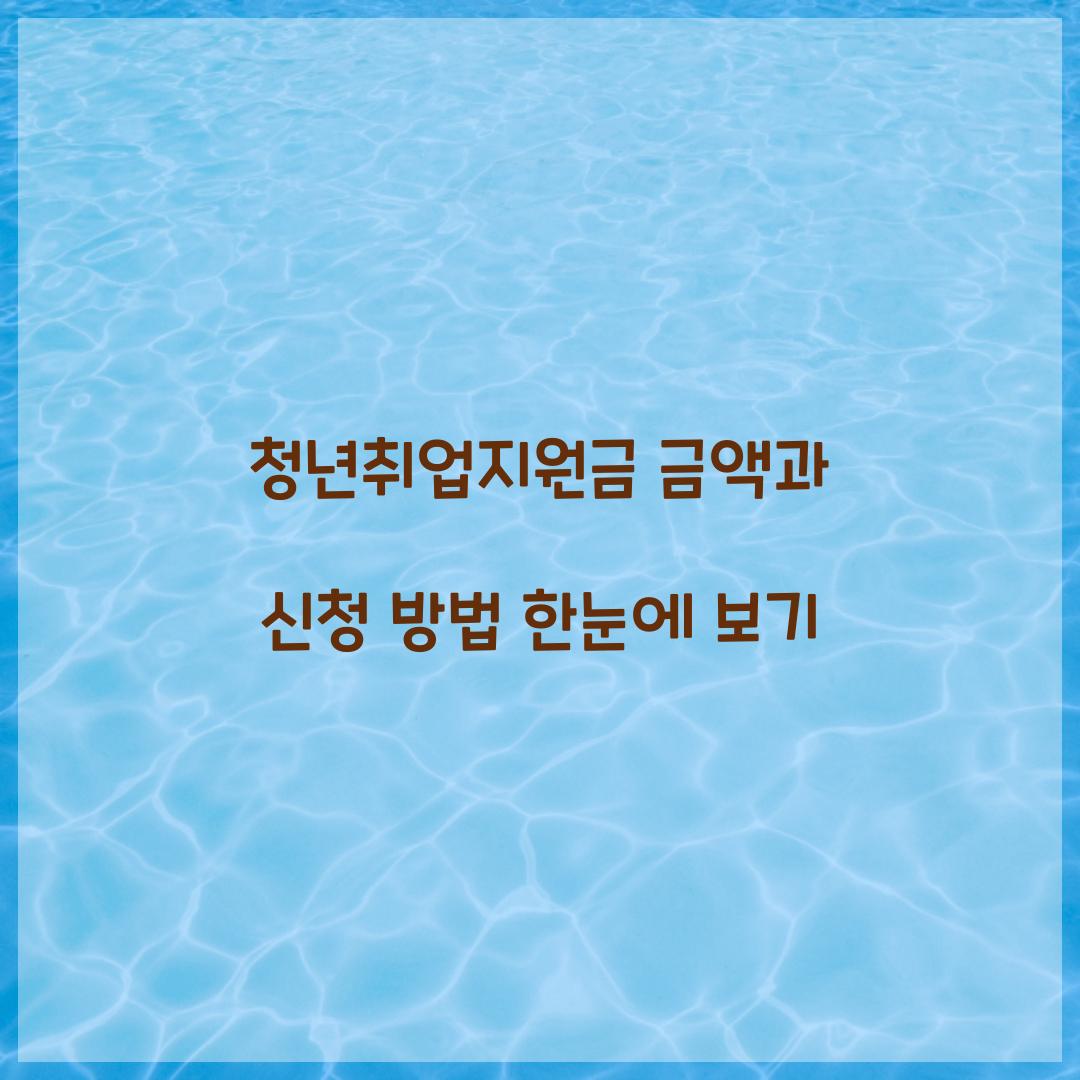 청년취업지원금 금액