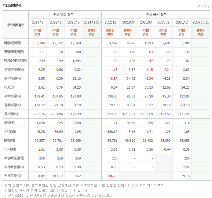 대성홀딩스_실적