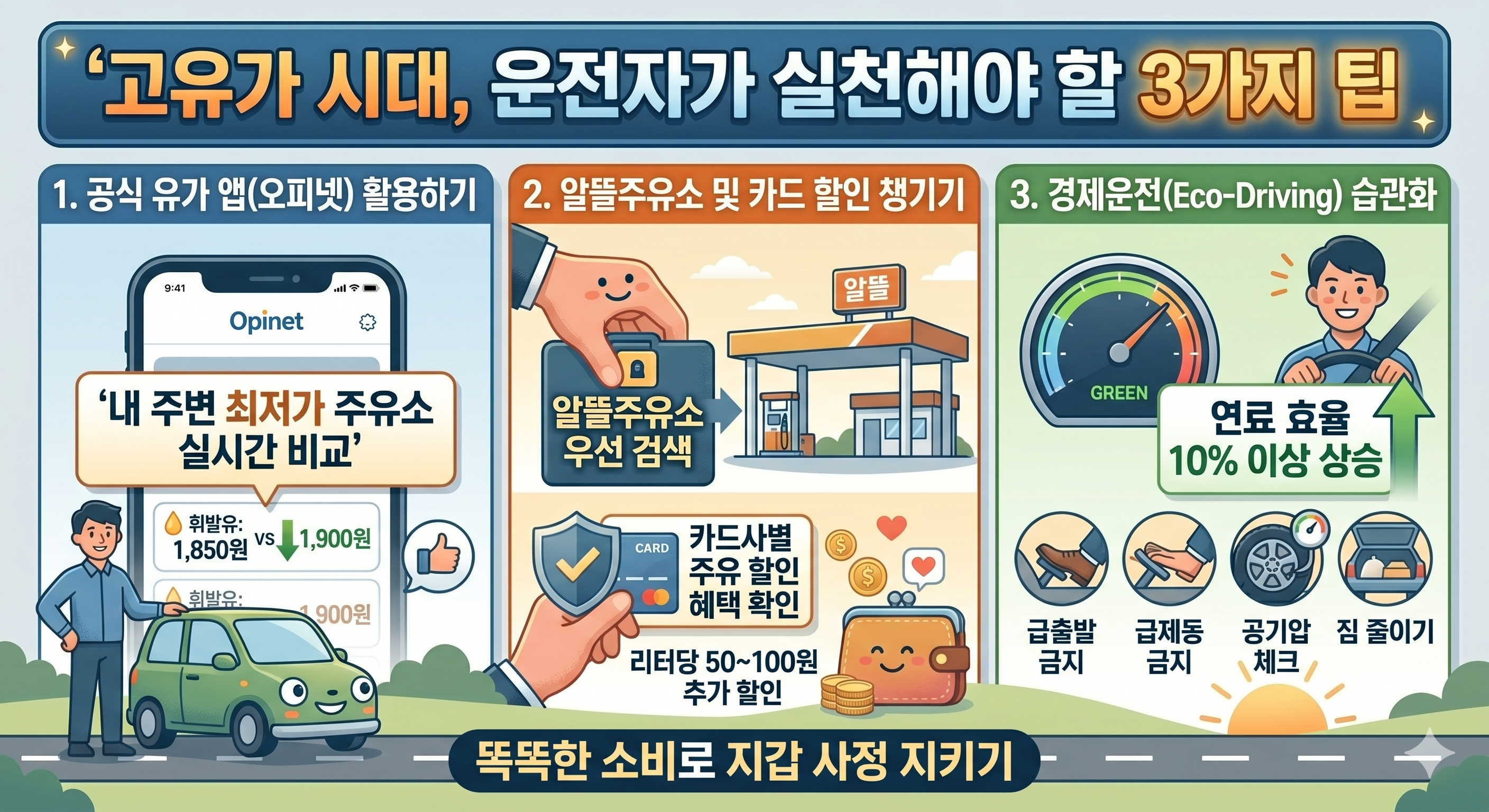 고유가 시대, 운전자가 실천해야 할 3가지 팁