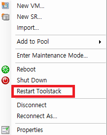 Restart Toolstack