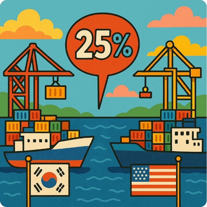 미국 대한민국 상호관세 25% 공식발표1
